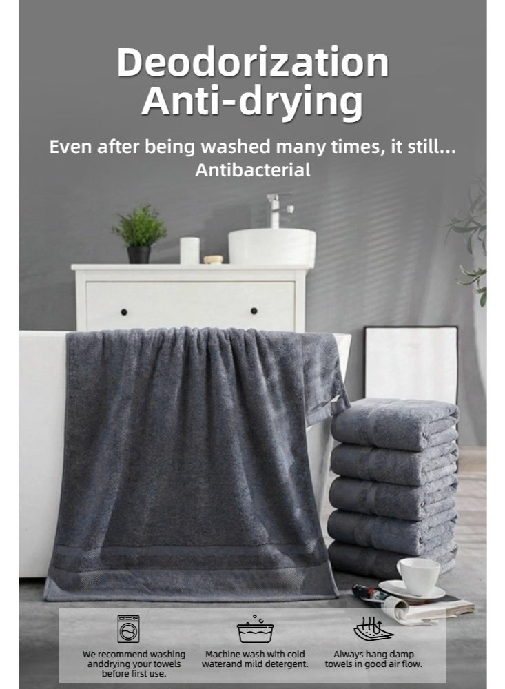 WOLFATION FOR YOU Soft Linen Premium 3 Piece Towel Set, Bath Towel & Hand Towel & Wash towel, 400 GSM 100% Cotton Towels for Bathroom, grey Towel Set - Image 4